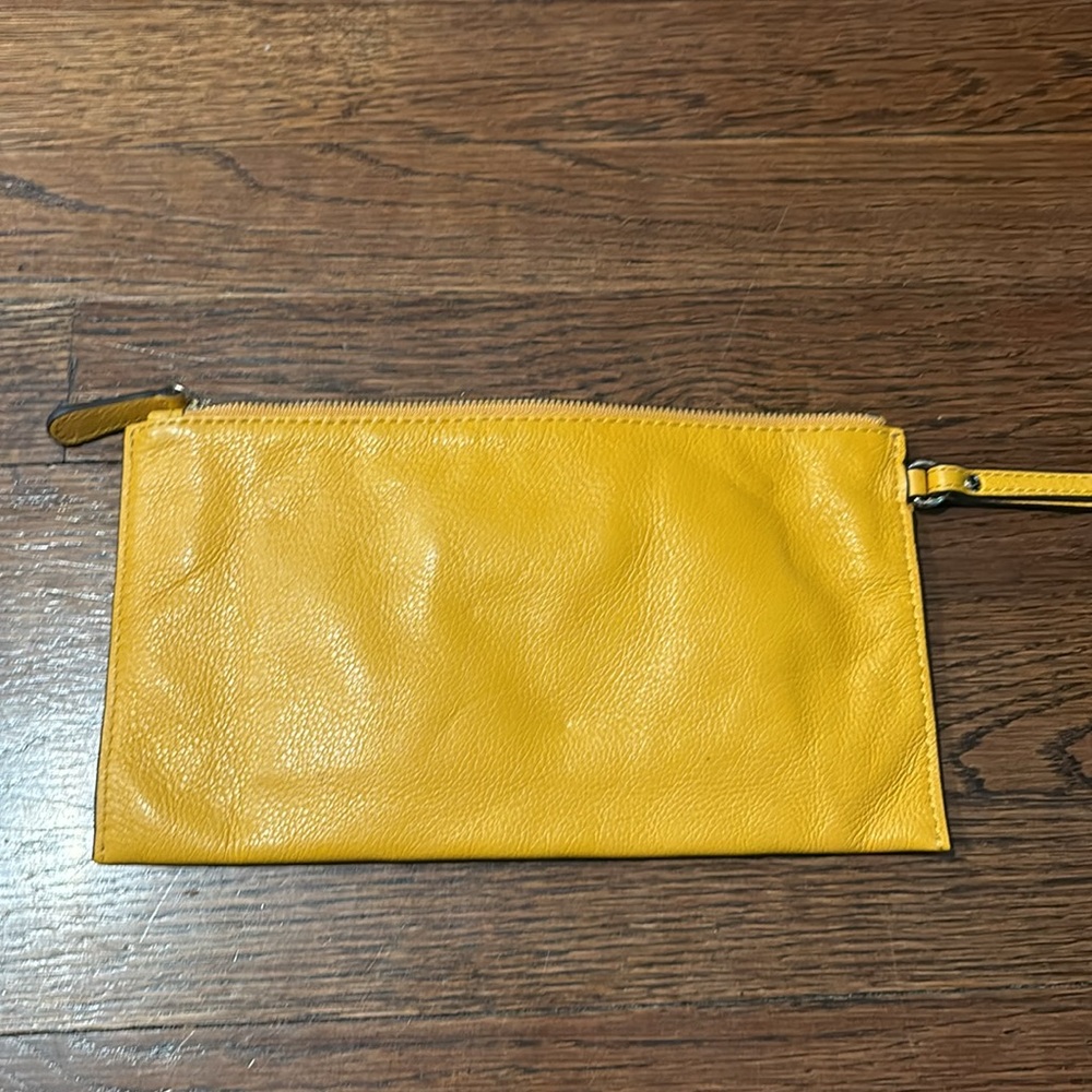 Michael Kors Yellow Leather Wristlet - Picture 2 of 5